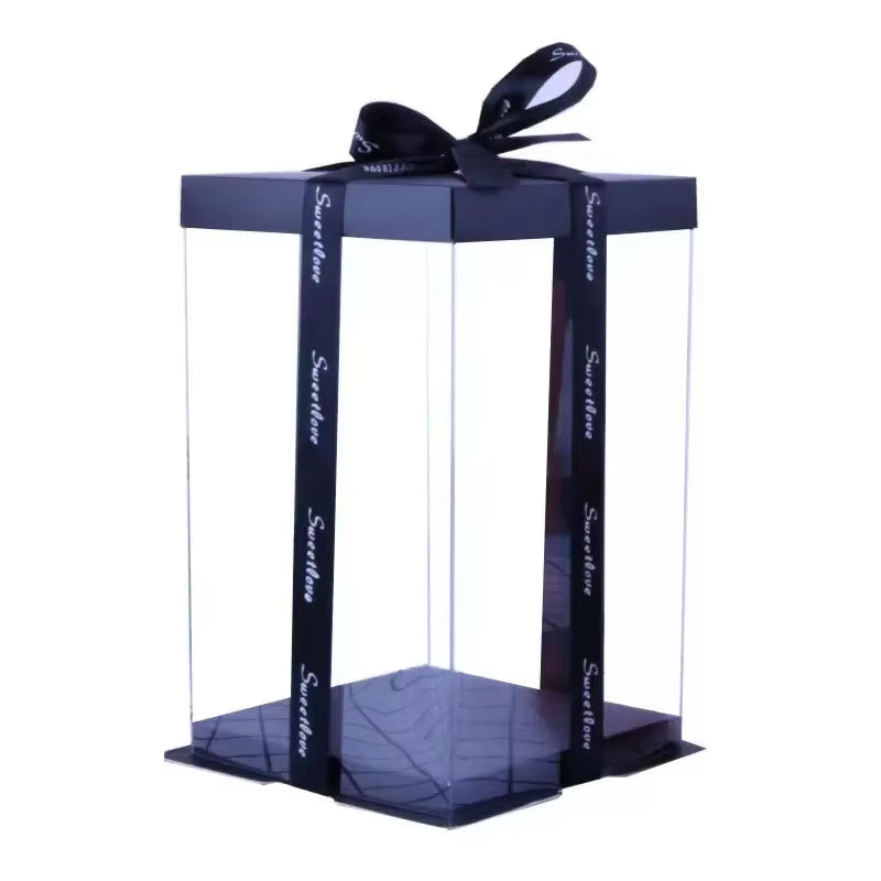 25Cm Artificial Teddy Rose Flower Bear with Box Romantic Valentines Day Gift Girlfriend Women Anniversary Wedding Party Supplies